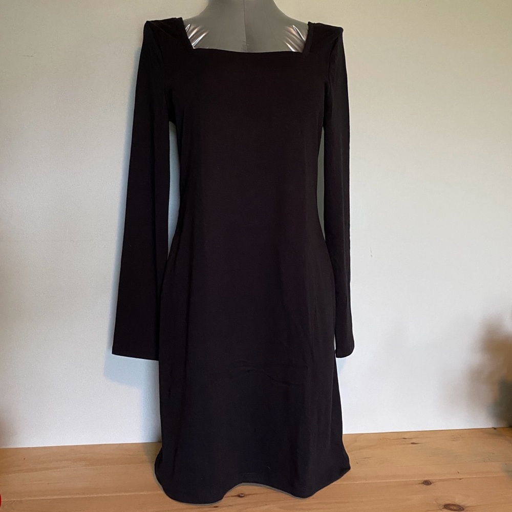 NWT GAP square neck dress, black, L